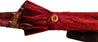 Handcrafted Umbrella - Striped Red And Cream - Shaded Colors - Malacca Wood-Handle - il-marchesato