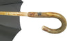 Handcrafted Grey Umbrella - Natural Ash Wood-Handle - il-marchesato