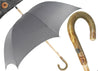 Handcrafted Grey Umbrella - Natural Ash Wood-Handle - il-marchesato