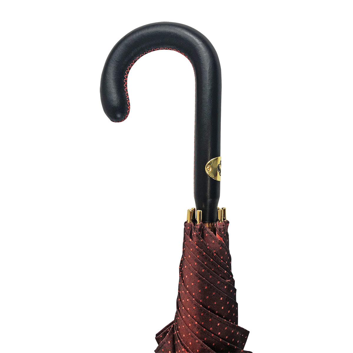 Classic men's umbrella with leather handle – ilMarchesato - Luxury