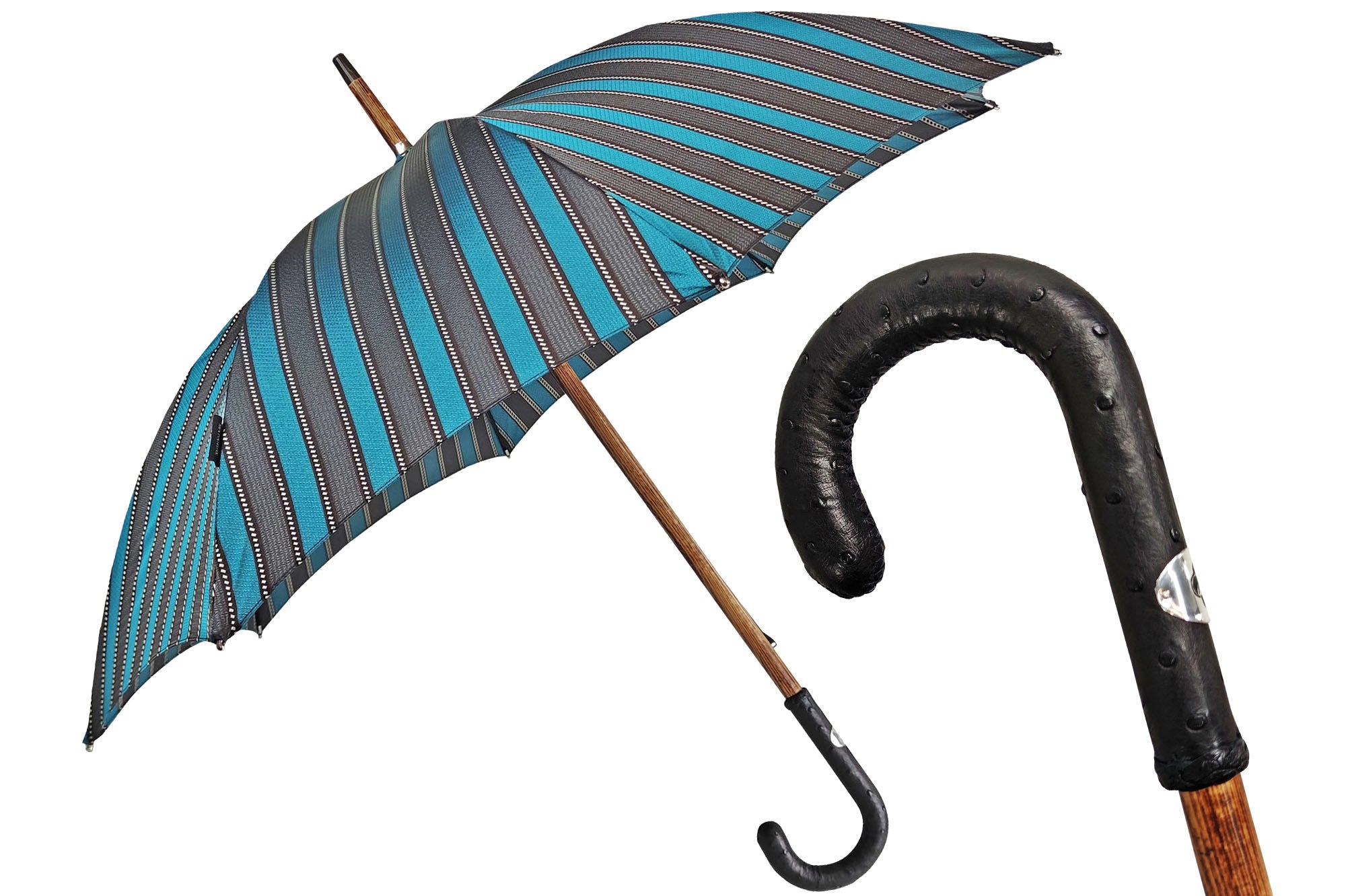 Umbrella with Ostrich leather handle