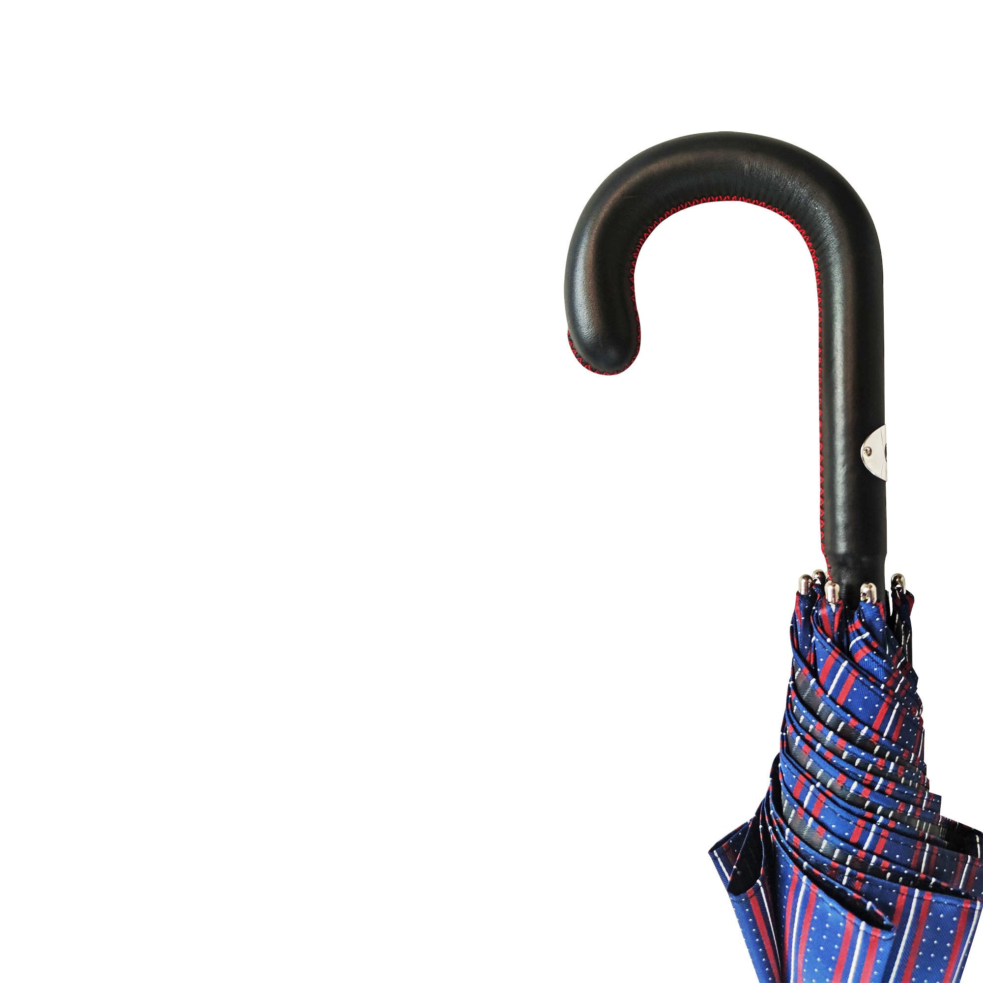 Elegant Men's umbrella with black leather handle