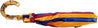 Crafted Multi-Color Striped Folding Umbrella - il-marchesato