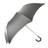 Folding gray striped umbrella for men - IL MARCHESATO LUXURY UMBRELLAS, CANES AND SHOEHORNS