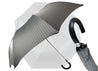 Folding gray striped umbrella for men - IL MARCHESATO LUXURY UMBRELLAS, CANES AND SHOEHORNS