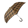 Folding Brown Tartan umbrella - IL MARCHESATO LUXURY UMBRELLAS, CANES AND SHOEHORNS