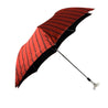 Folding Umbrella for Men with Silver-plated Bull Handle - IL MARCHESATO LUXURY UMBRELLAS, CANES AND SHOEHORNS