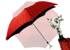 Folding Umbrella for Men with Silver-plated Bull Handle - IL MARCHESATO LUXURY UMBRELLAS, CANES AND SHOEHORNS