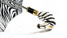 Umbrella with Handpainted Zebra - IL MARCHESATO LUXURY UMBRELLAS, CANES AND SHOEHORNS