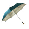 Baroque and turquoise umbrella with Mylord handle - IL MARCHESATO LUXURY UMBRELLAS, CANES AND SHOEHORNS
