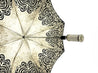 Damask Black and white with hundreds of crystals - IL MARCHESATO LUXURY UMBRELLAS, CANES AND SHOEHORNS