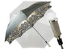 Damask Black and white with hundreds of crystals - IL MARCHESATO LUXURY UMBRELLAS, CANES AND SHOEHORNS