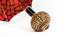 Handmade umbrella with Sphere decorated with red crystals - IL MARCHESATO LUXURY UMBRELLAS, CANES AND SHOEHORNS