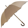 Carved From One Piece of Chestnut Wood - Beige Checked Twill Umbrella - il-marchesato