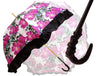 Women's Ruffled Umbrella Studied with a Multicor Pattern - il-marchesato