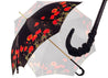 Black and Red - Poppies Umbrella - il-marchesato