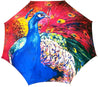 Peacock Painted Umbrella - il-marchesato