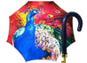 Peacock Painted Umbrella - il-marchesato