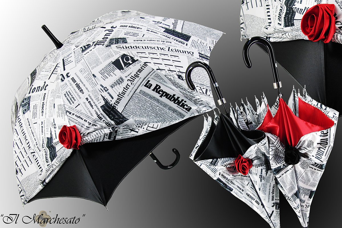 Umbrella With Rose, Newspaper Collection - il-marchesato