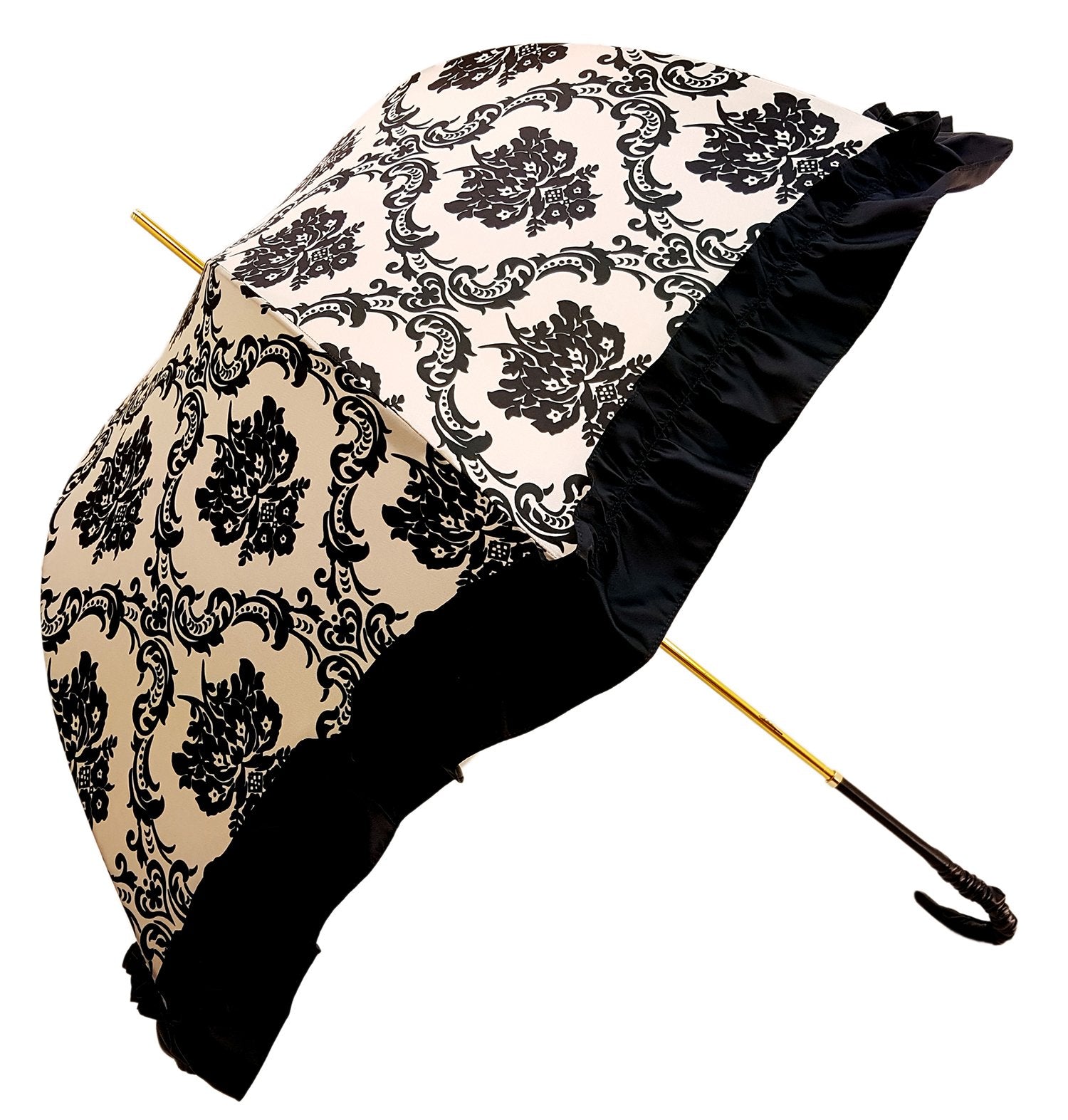 Black & White Ruffle Umbrella Italian Glamour - il-marchesato