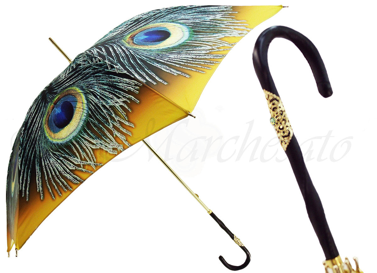 Women's Luxury Peacock Umbrella - il-marchesato