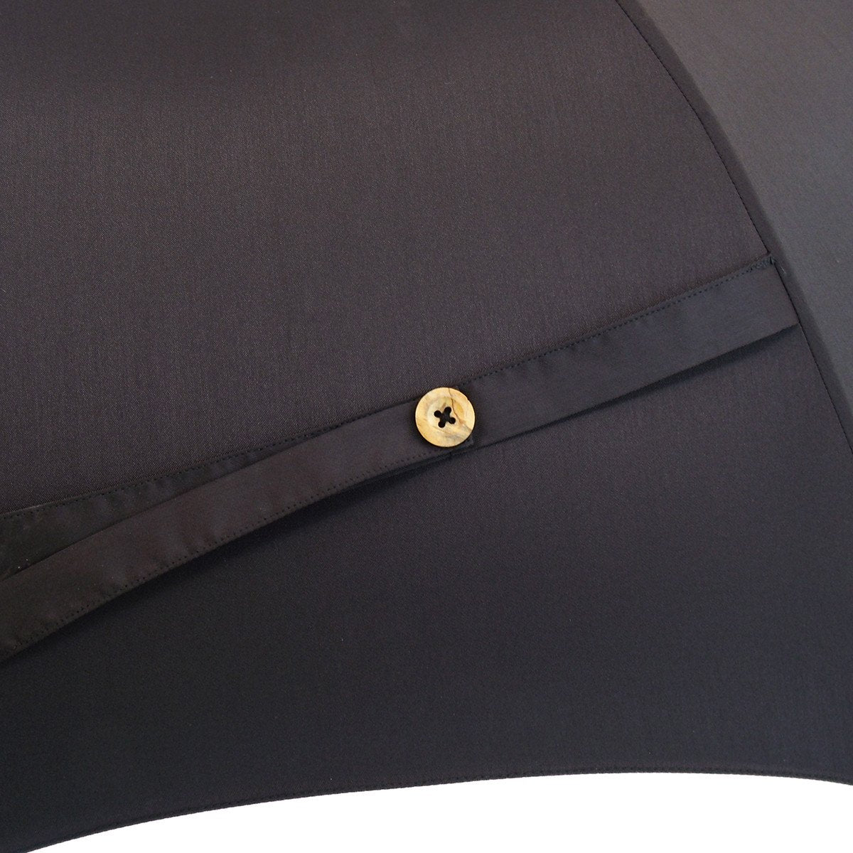 Black Umbrella with Chestnut Handle - il-marchesato