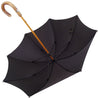 Black Umbrella with Chestnut Handle - il-marchesato