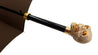Enamelled Luxury Skull Umbrella Beige Striped Design - il-marchesato