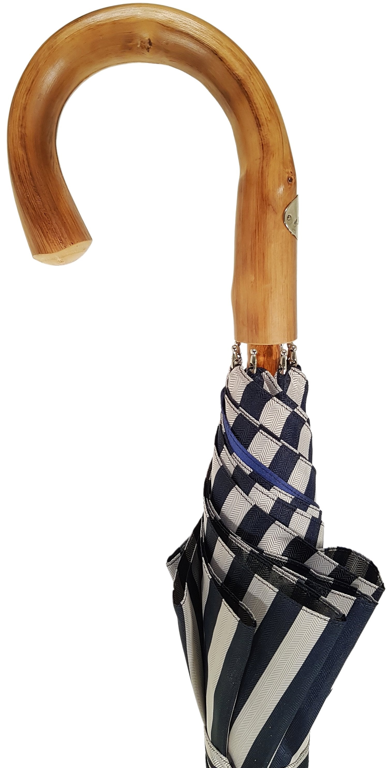 Double Cloth Men's Umbrella - Blue Striped Design – ilMarchesato Double Cloth Men's Umbrella - Blue Striped Design – ilMarchesato