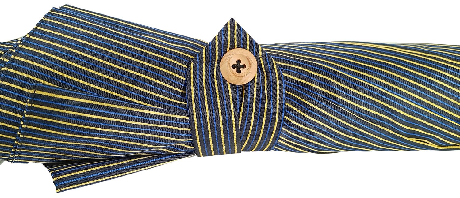 Double Cloth Men's Umbrella - Multicolored Striped Design - il-marchesato