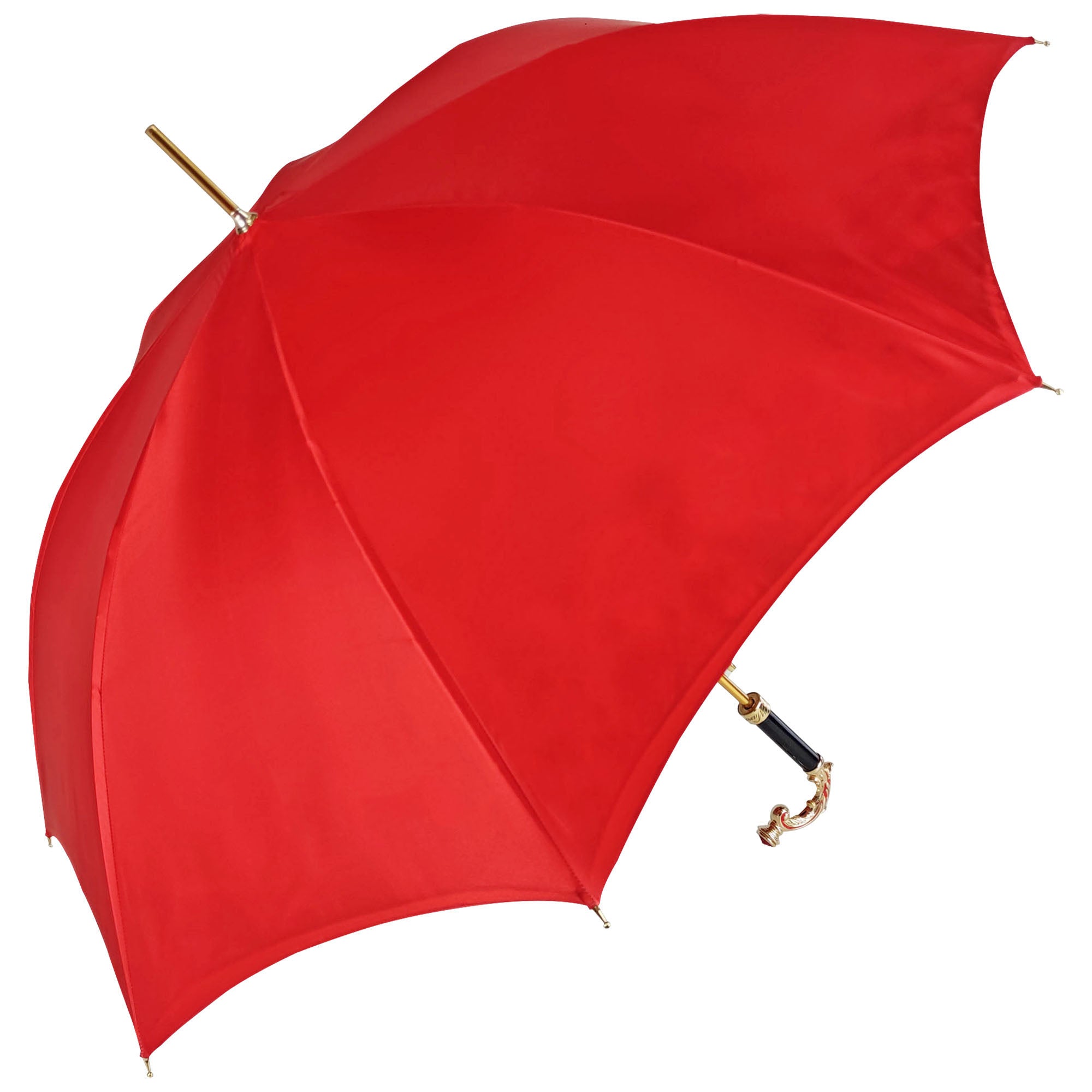 Red Color Shell Umbrella Bright red umbrella – ilMarchesato - Luxury Umbrellas, Canes and Shoehorns