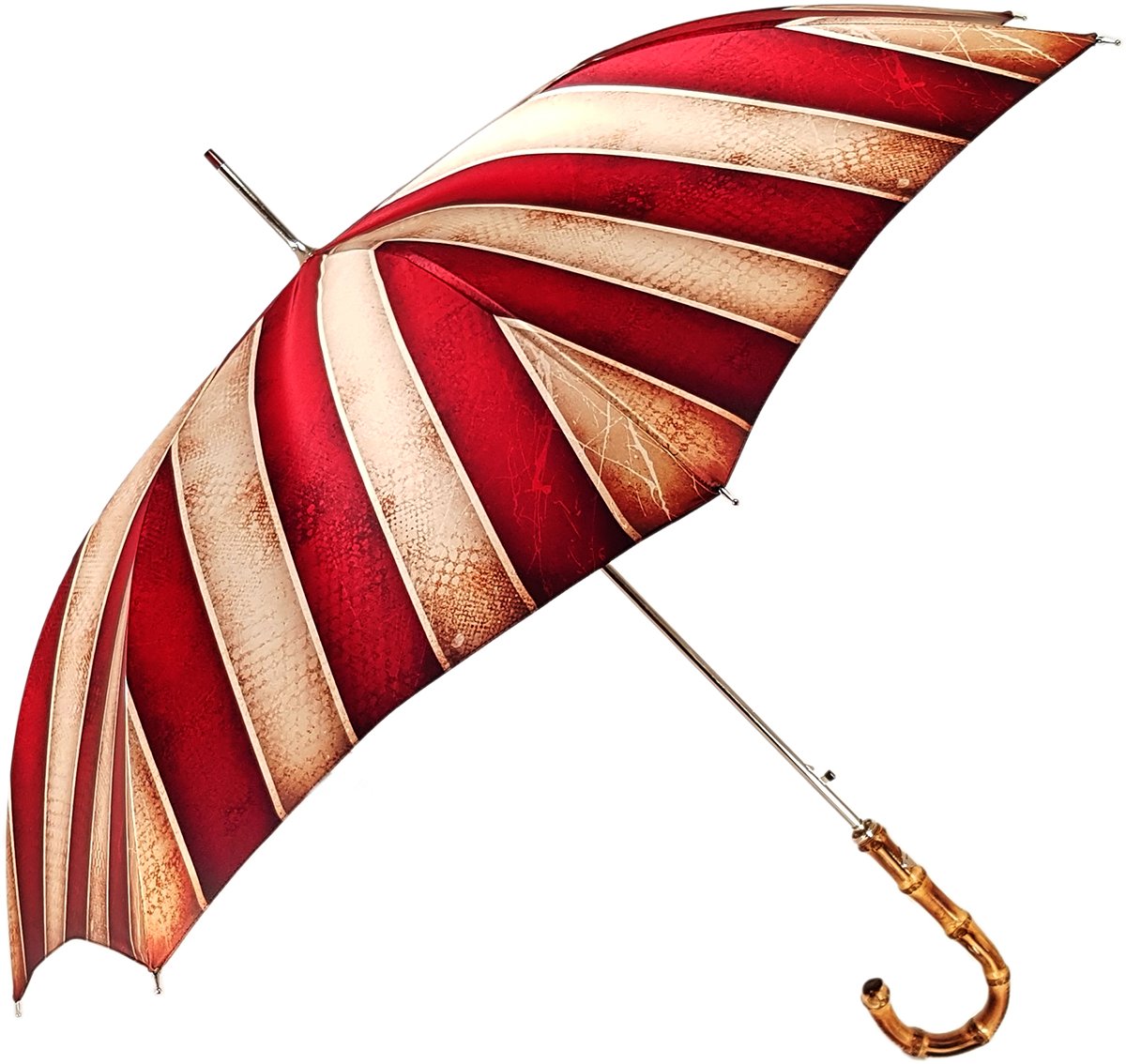 Classic Striped Men's Umbrella - Bamboo Handle - New Exclusive Design - il-marchesato