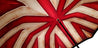 Handmade Men's Umbrella - Striped Red And Cream - Shaded Colors - il-marchesato
