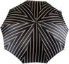 Black And Light Grey Striped Umbrella - IL MARCHESATO LUXURY UMBRELLAS, CANES AND SHOEHORNS