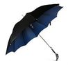 Premium double canopy with Snake handle and crystals - IL MARCHESATO LUXURY UMBRELLAS, CANES AND SHOEHORNS