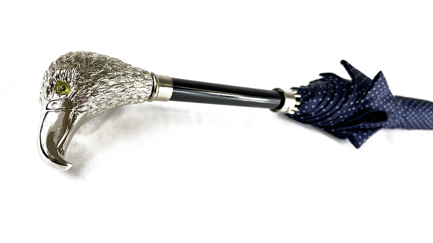 Elegant men's umbrella with silverplated hawk – ilMarchesato