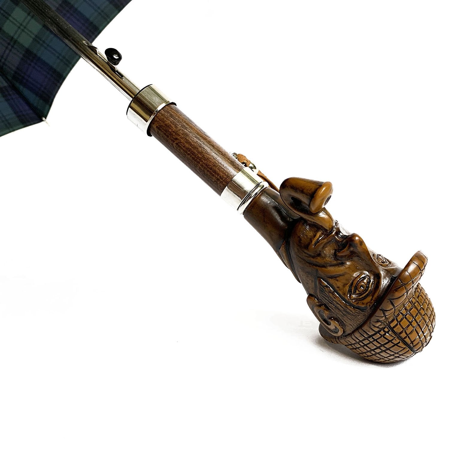 Limited Sherlock Holmes collection - Cotton Fabric - IL MARCHESATO LUXURY UMBRELLAS, CANES AND SHOEHORNS