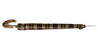 Brown Men's sporty Tartan umbrella - IL MARCHESATO LUXURY UMBRELLAS, CANES AND SHOEHORNS