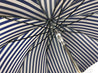 Elegant striped Blue and gray umbrella - Exclusive ilMarchesato - IL MARCHESATO LUXURY UMBRELLAS, CANES AND SHOEHORNS