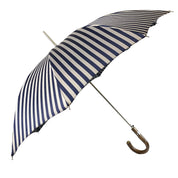 Elegant striped Blue and gray umbrella - Exclusive ilMarchesato - IL MARCHESATO LUXURY UMBRELLAS, CANES AND SHOEHORNS