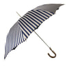 Elegant striped Blue and gray umbrella - Exclusive ilMarchesato - IL MARCHESATO LUXURY UMBRELLAS, CANES AND SHOEHORNS