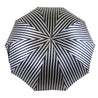 Elegant striped Blue and gray umbrella - Exclusive ilMarchesato - IL MARCHESATO LUXURY UMBRELLAS, CANES AND SHOEHORNS