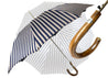 Elegant striped Blue and gray umbrella - Exclusive ilMarchesato - IL MARCHESATO LUXURY UMBRELLAS, CANES AND SHOEHORNS