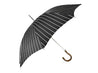 Smoke Gray with white stripes Umbrella - IL MARCHESATO LUXURY UMBRELLAS, CANES AND SHOEHORNS