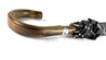 Smoke Gray with white stripes Umbrella - IL MARCHESATO LUXURY UMBRELLAS, CANES AND SHOEHORNS