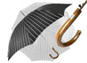 Smoke Gray with white stripes Umbrella - IL MARCHESATO LUXURY UMBRELLAS, CANES AND SHOEHORNS