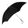 Fantastic Black umbrella for man with Silverplated Dragon - IL MARCHESATO LUXURY UMBRELLAS, CANES AND SHOEHORNS