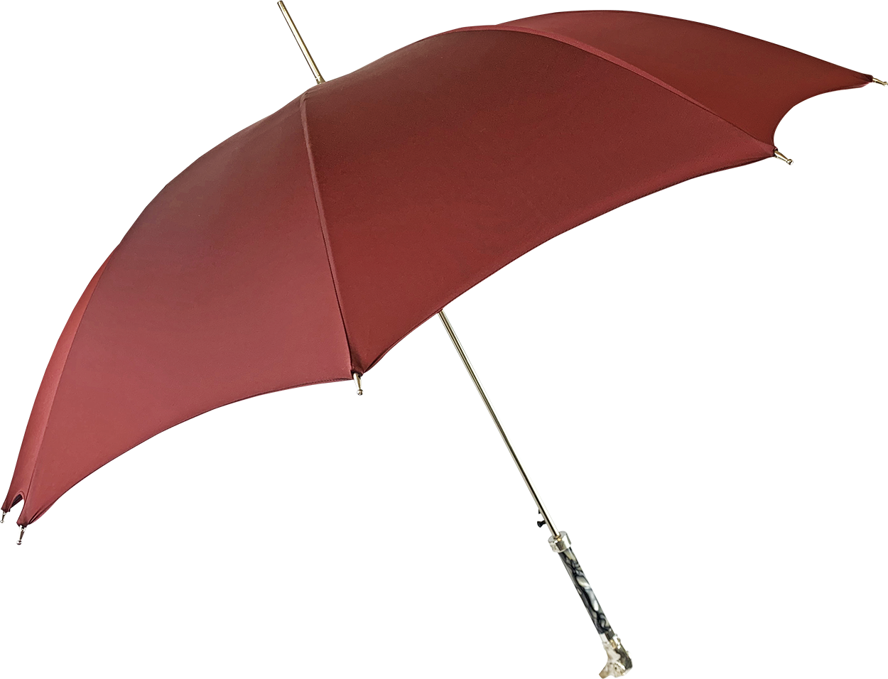 Elegant men's umbrella with silverplated Labrador