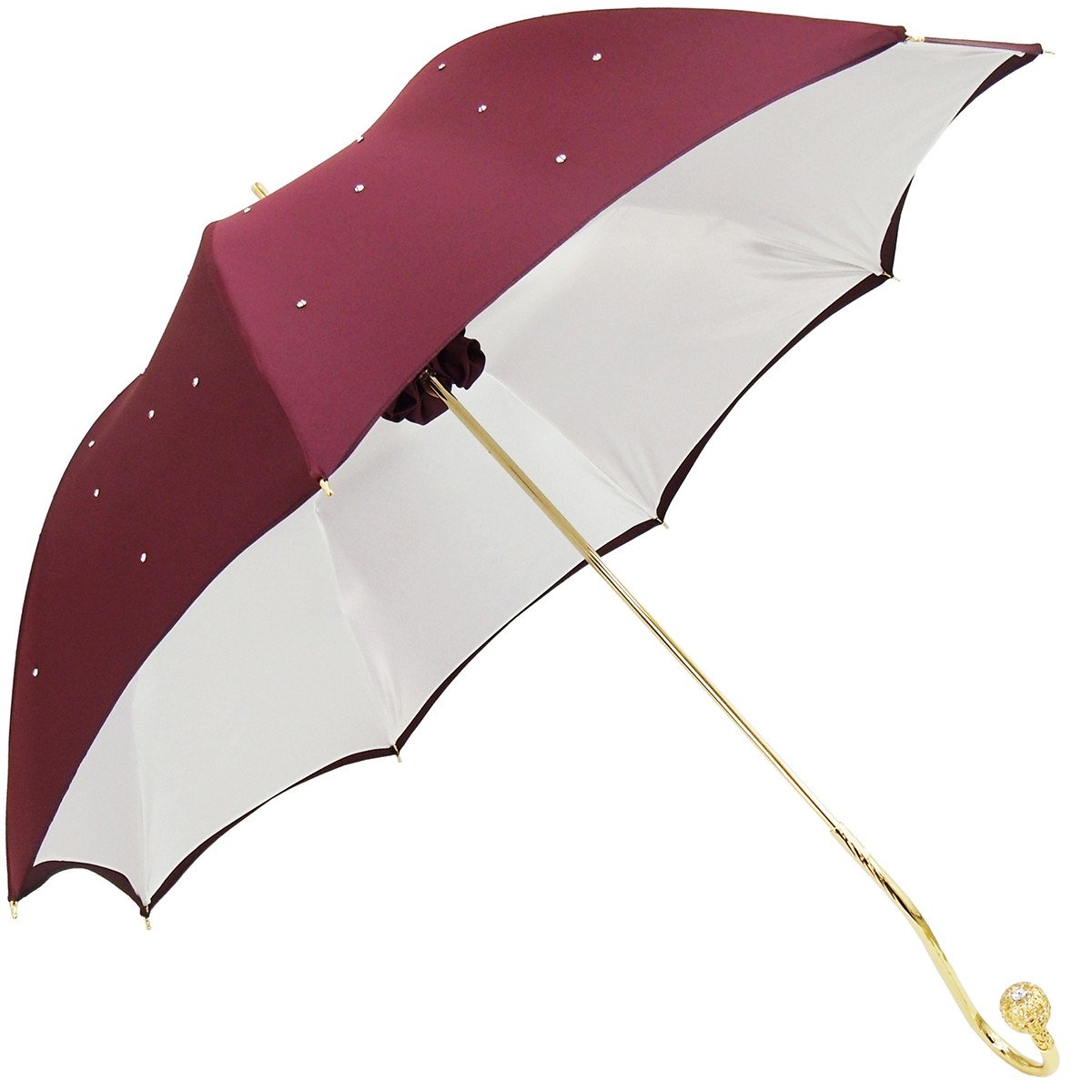 Burgundy Luxury Women's Umbrella - il-marchesato