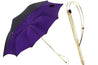 Il Marchesato luxury black-purple double cloth umbrellas - il-marchesato